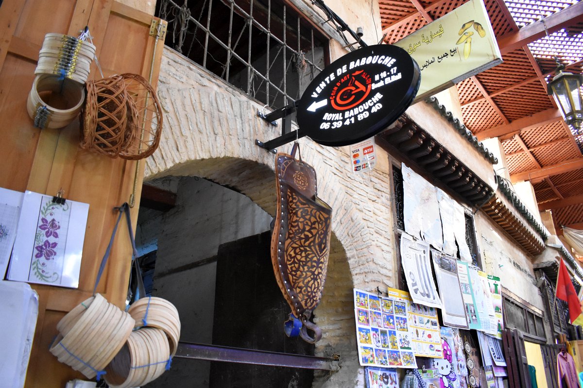 Giant slipper marks the entrance of a slippers shop