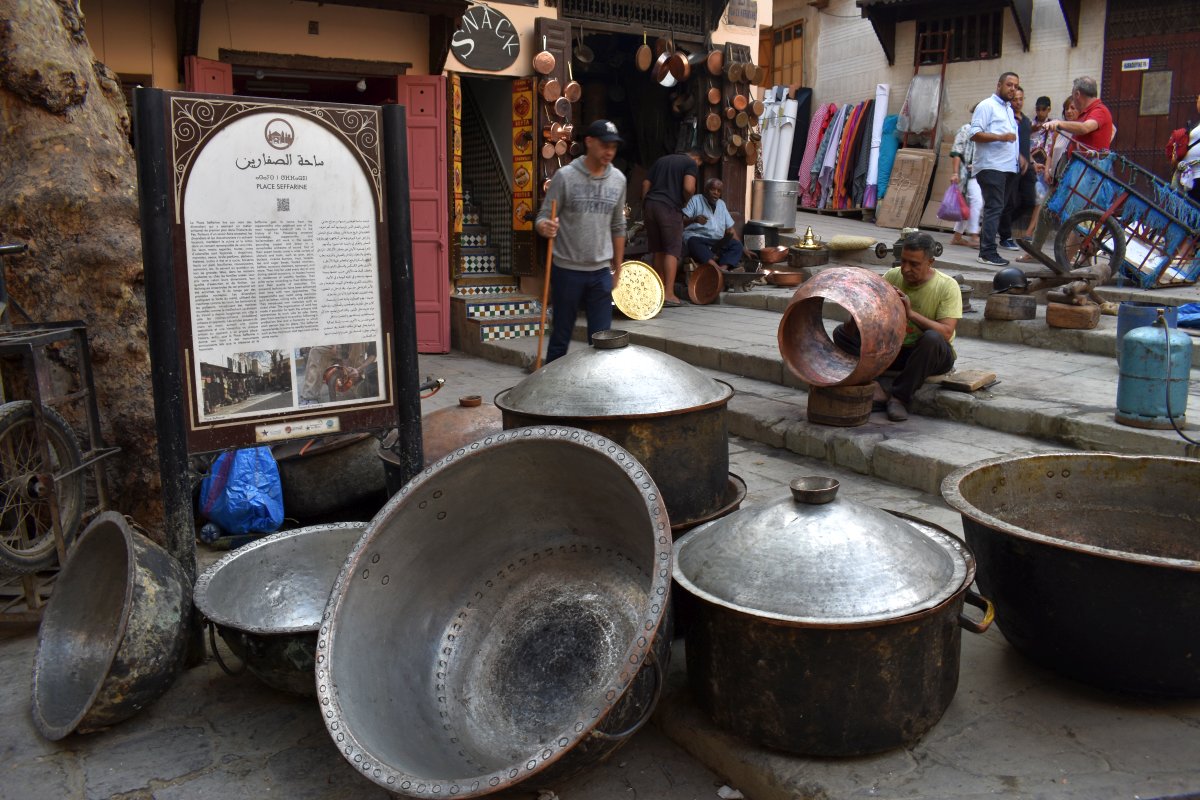 Coppersmiths workshop in Fes