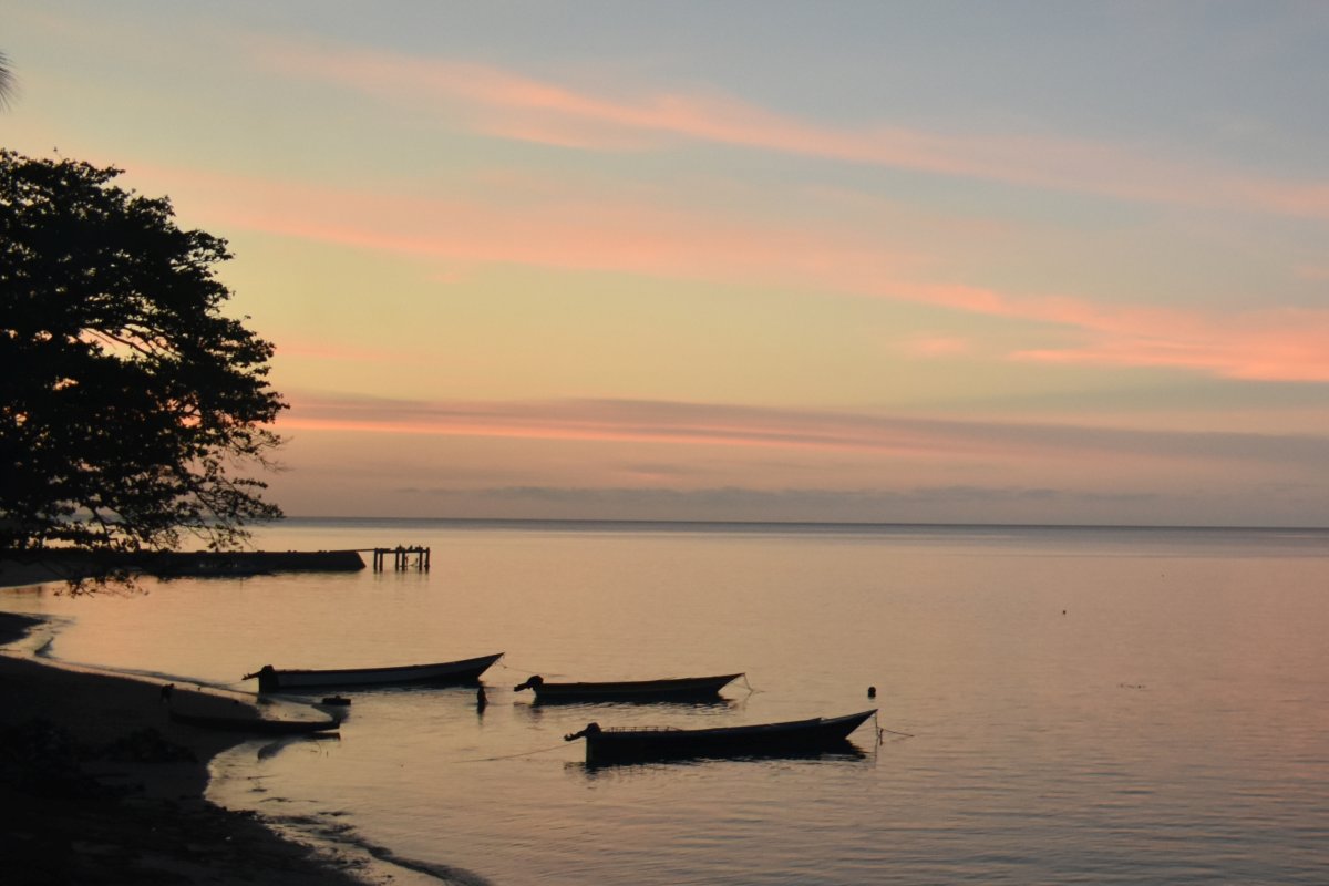 The pier at sunset