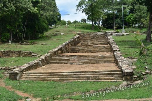 Long wide staircase in the middle of the site, starts at the pond and goes up to Zone 2 Long wide staircase in the middle of the site, starts at the pond and goes up to Zone 2