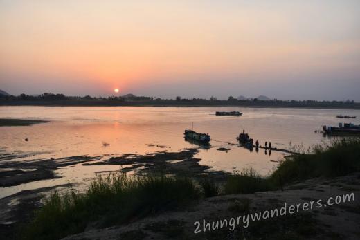 Monywa riverwalk at sunset